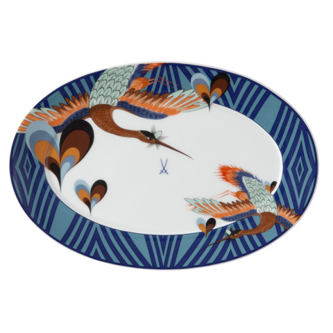 plate oval 36 cm, Love Birds